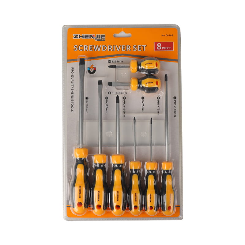 ชุดไขควง CRV-Blade Slotted & Phillips 8 ชิ้น