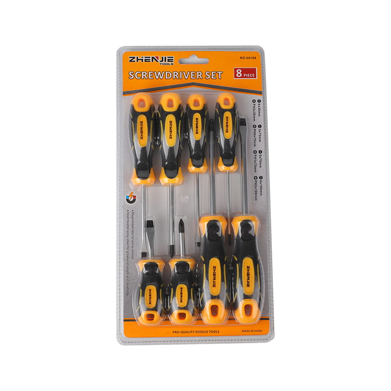 8 ชิ้น Magneticized Tip Slotted & Phillips CRV ไขควง ชุด
