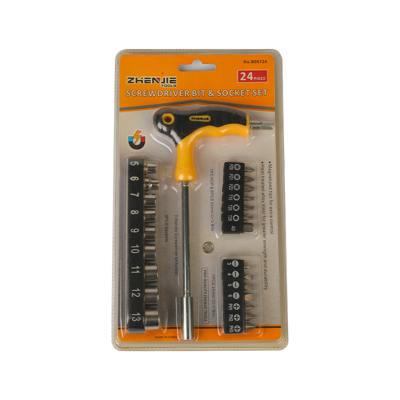 24 ชิ้น T-handle Slotted Phillips Torx Pozidriv CRV ชุดบิต