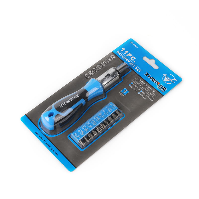 ไดร์เวอร์ผู้ถือบิต 11 ชิ้นและชุดบิต Phillips Pozidriv Torx