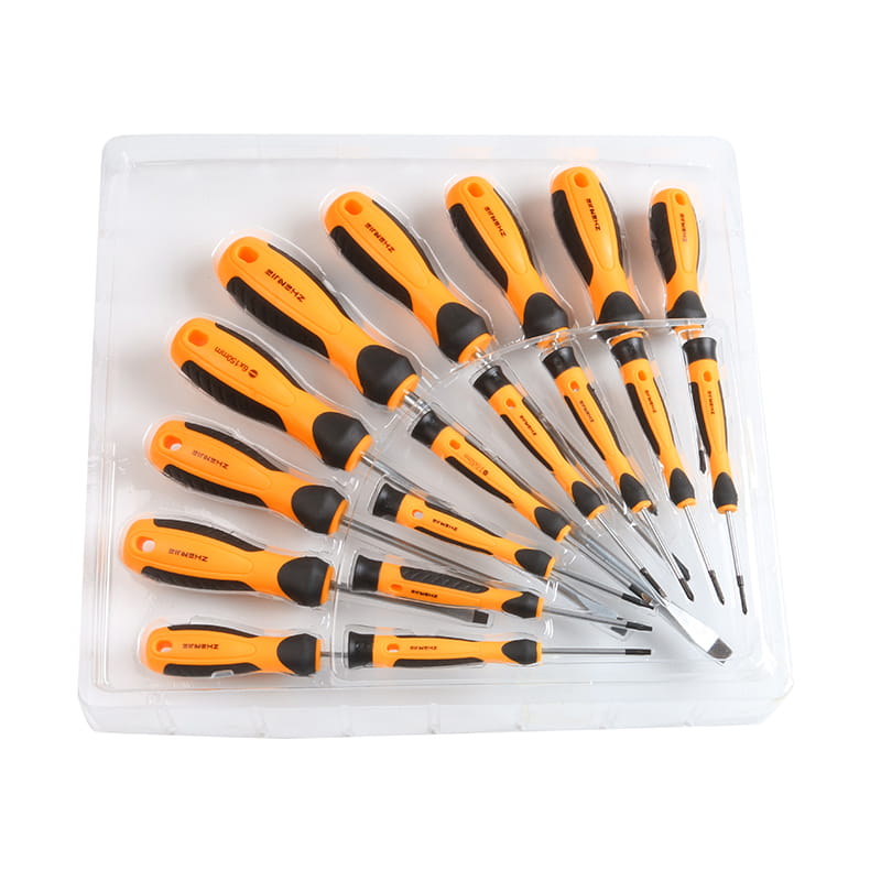 17 ชิ้น PS ถาดและกล่องสีบรรจุภัณฑ์ Slotted Phillips และ Torx ไขควงชุด