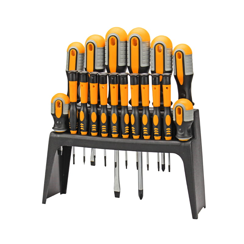 ชั้นวางพลาสติก 18 ชิ้นและบรรจุภัณฑ์ตุ่มคู่ชุดไขควง Torx CRV