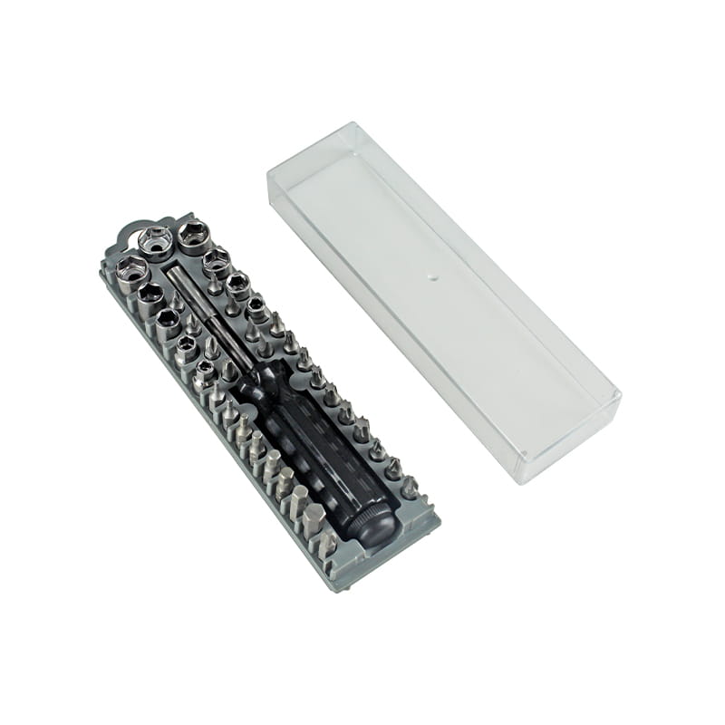 38 ชิ้น Slotted Phillips Pozidriv Torx Hex CRV ชุดบิต