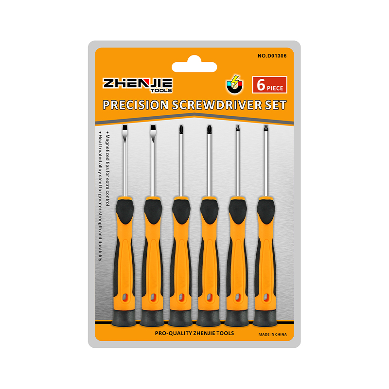 6 ชิ้น Double Blister บรรจุภัณฑ์ Slotted Phillips Torx Precision ไขควง ชุด